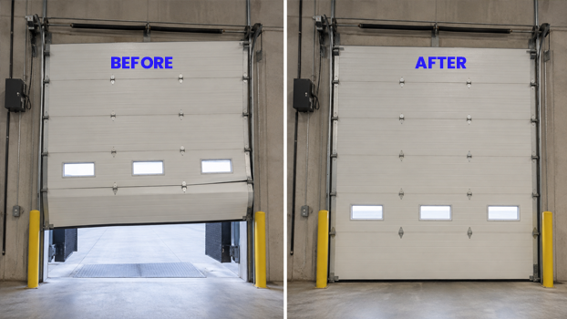 commercial Garage Door Pro before & after